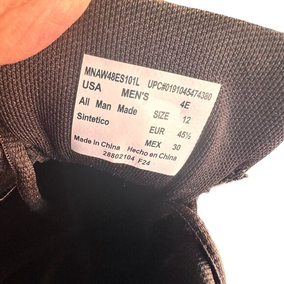 Athletic Work Size 12 Mens Black Athletic Work Shoes Sturdy Non-Slip Durable - Picture 12 of 12